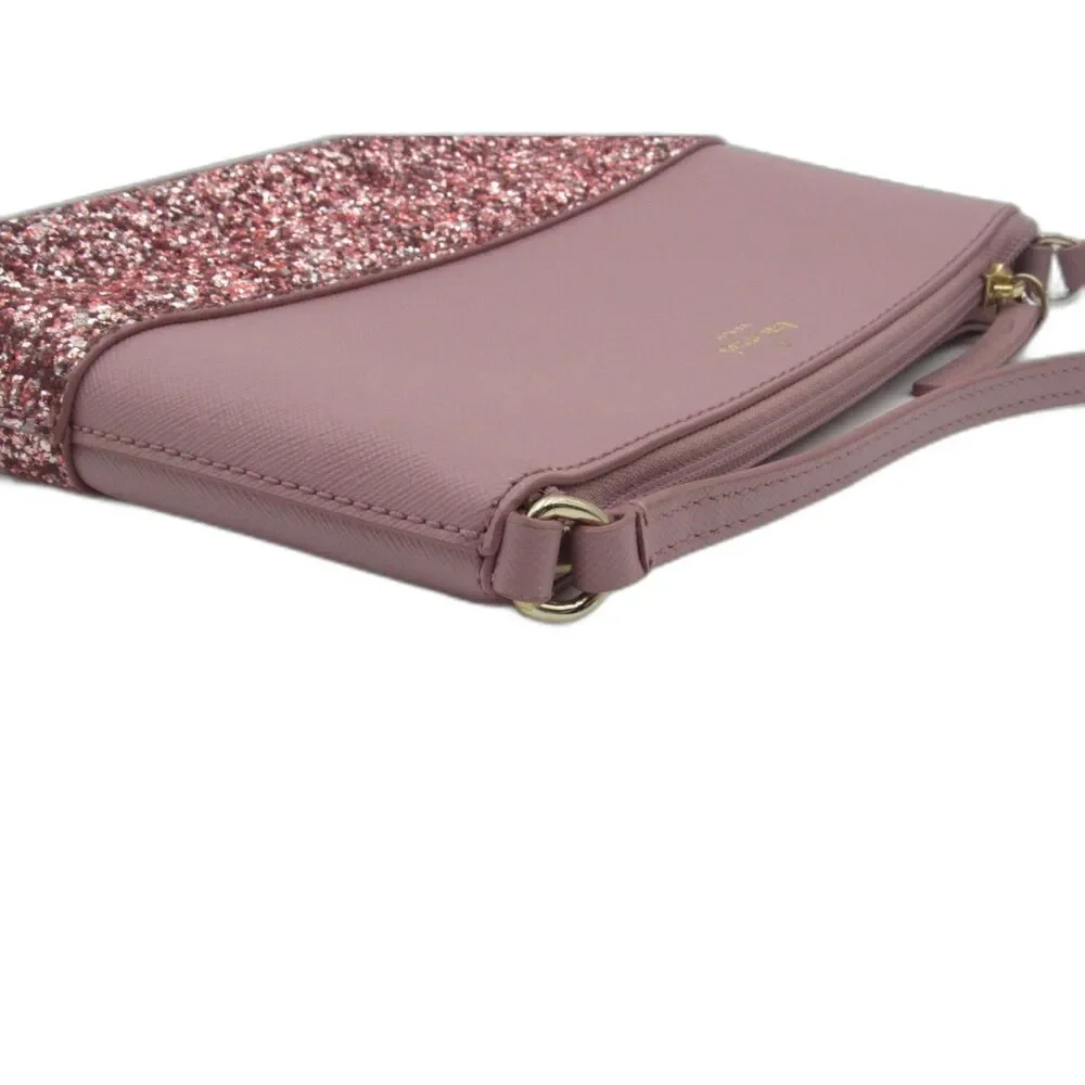 Kate Spade Greta Court Ramey Glitter Crossbody – Dusty Peony (NWOT)